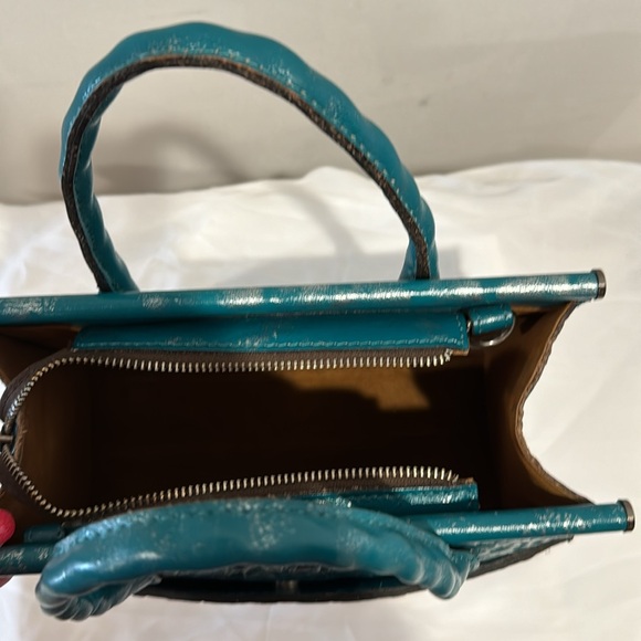 Patricia Nash Small teal handbag - Picture 3 of 4